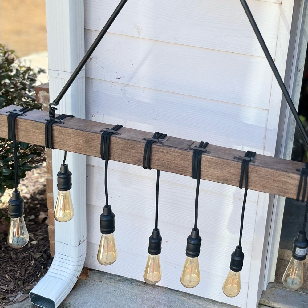8 Light, 2/3 tiered horizontal Chandelier